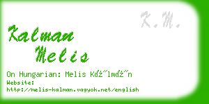 kalman melis business card